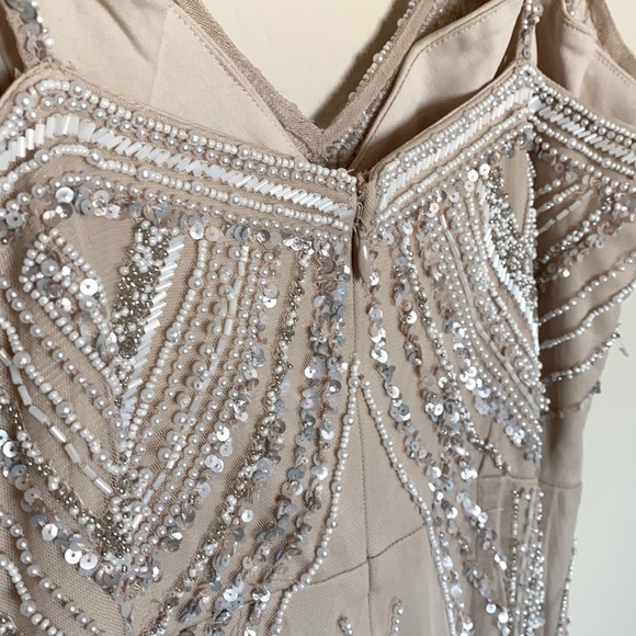 BHLDN Luxor beaded Art Deco bridal wedding dress 8 - Picture 8 of 10